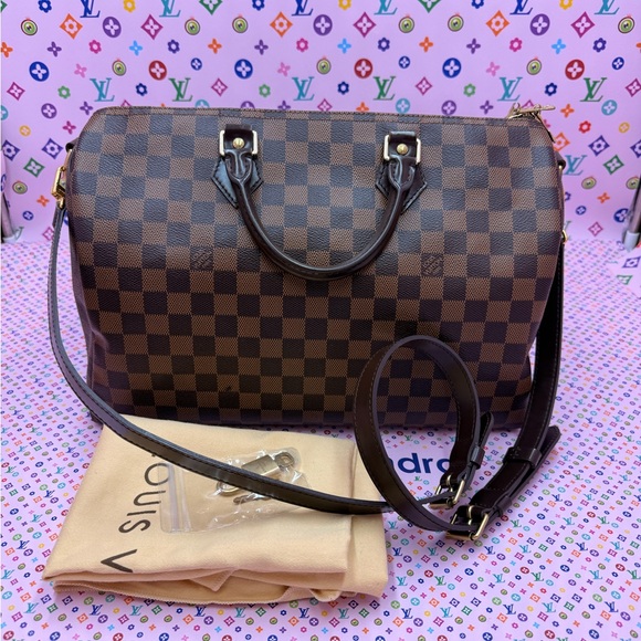 Authentic Louis Vuitton Damier Ebene Speedy 35 Bandouliere - Picture 4 of 17